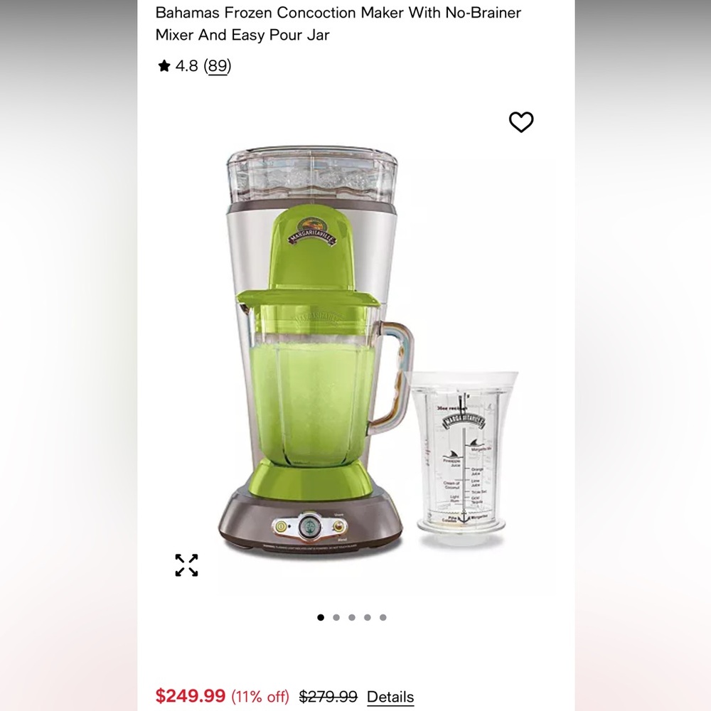 Margaritaville Frozen Concoction Maker Margarita Machine with Measuring Cup